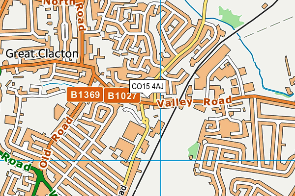 CO15 4AJ map - OS VectorMap District (Ordnance Survey)