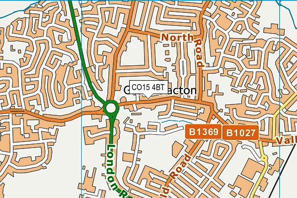 CO15 4BT map - OS VectorMap District (Ordnance Survey)