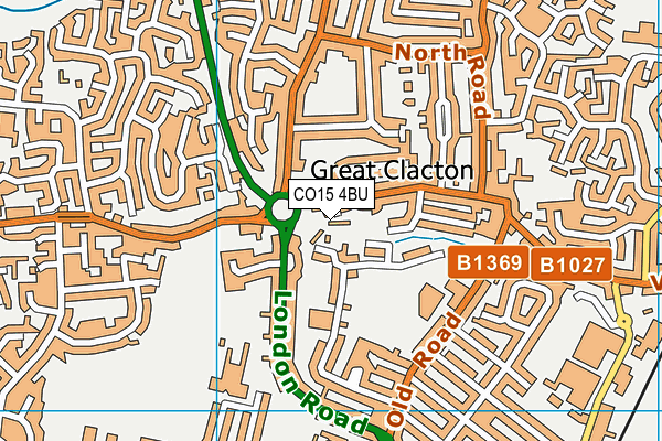 CO15 4BU map - OS VectorMap District (Ordnance Survey)