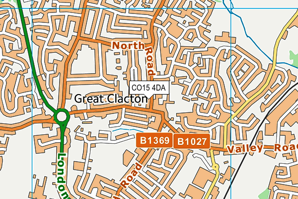 CO15 4DA map - OS VectorMap District (Ordnance Survey)