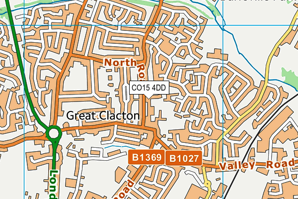 CO15 4DD map - OS VectorMap District (Ordnance Survey)