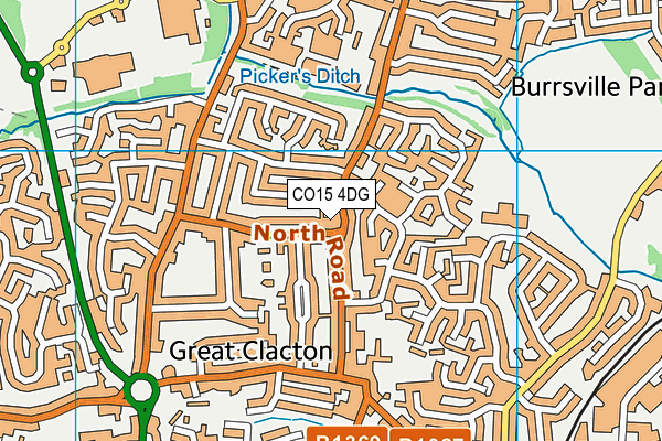 CO15 4DG map - OS VectorMap District (Ordnance Survey)