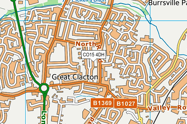 CO15 4DH map - OS VectorMap District (Ordnance Survey)