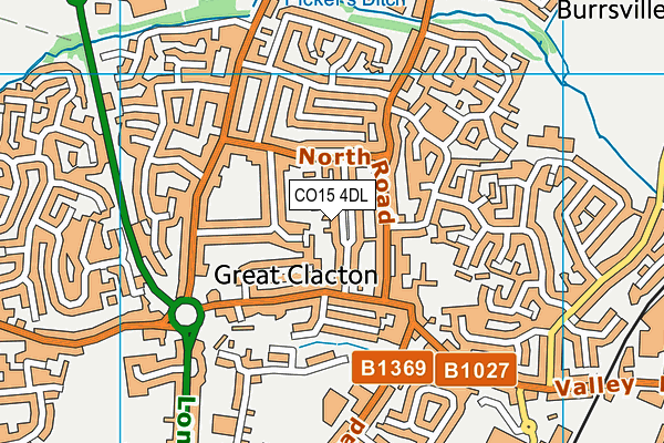 CO15 4DL map - OS VectorMap District (Ordnance Survey)