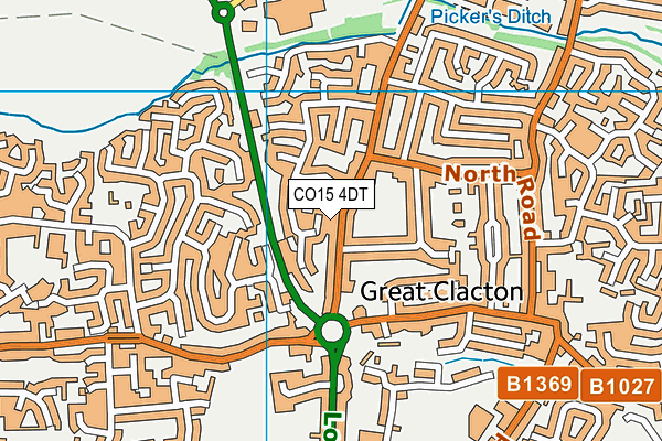 CO15 4DT map - OS VectorMap District (Ordnance Survey)