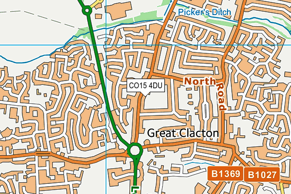 CO15 4DU map - OS VectorMap District (Ordnance Survey)