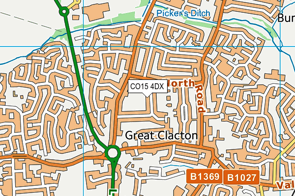 CO15 4DX map - OS VectorMap District (Ordnance Survey)