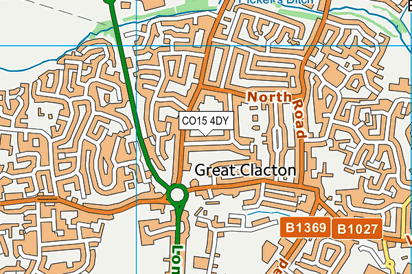 CO15 4DY map - OS VectorMap District (Ordnance Survey)