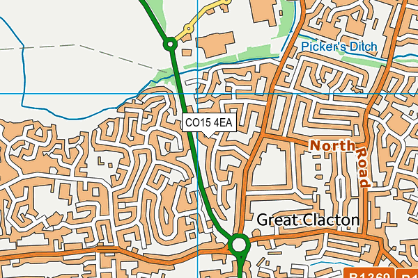 CO15 4EA map - OS VectorMap District (Ordnance Survey)