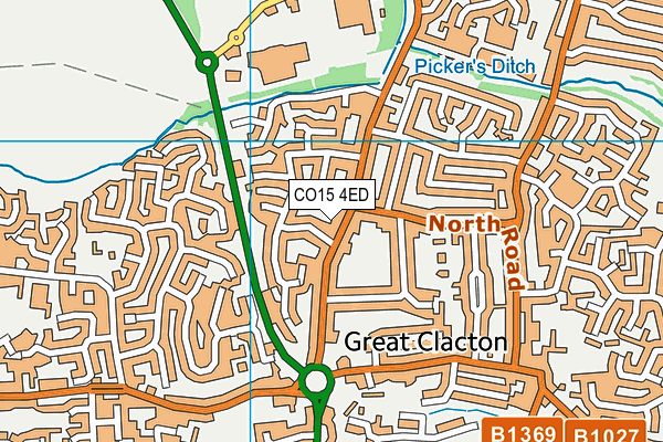 CO15 4ED map - OS VectorMap District (Ordnance Survey)