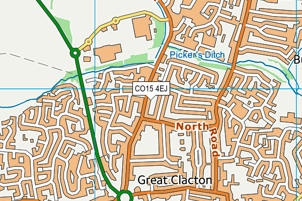 CO15 4EJ map - OS VectorMap District (Ordnance Survey)