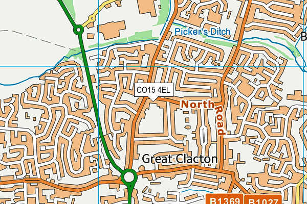 CO15 4EL map - OS VectorMap District (Ordnance Survey)