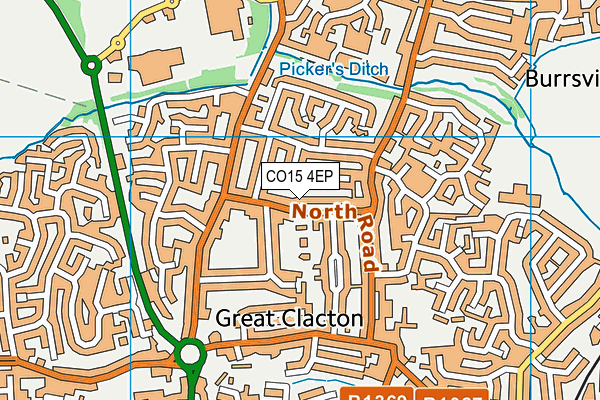 CO15 4EP map - OS VectorMap District (Ordnance Survey)