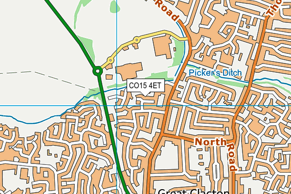 CO15 4ET map - OS VectorMap District (Ordnance Survey)