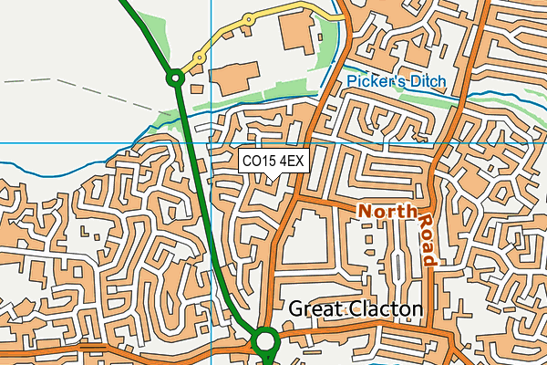 CO15 4EX map - OS VectorMap District (Ordnance Survey)