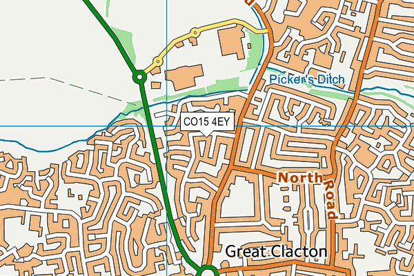 CO15 4EY map - OS VectorMap District (Ordnance Survey)