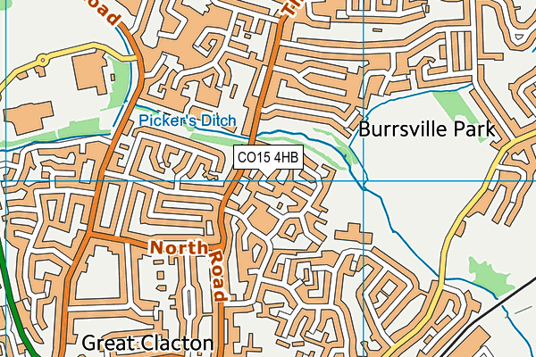 CO15 4HB map - OS VectorMap District (Ordnance Survey)