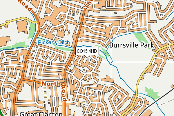 CO15 4HD map - OS VectorMap District (Ordnance Survey)