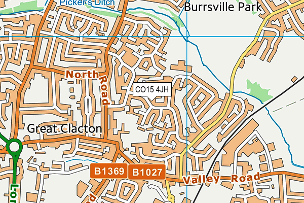CO15 4JH map - OS VectorMap District (Ordnance Survey)
