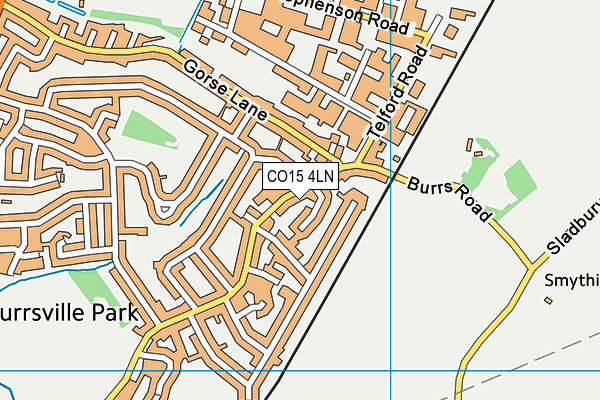 CO15 4LN map - OS VectorMap District (Ordnance Survey)