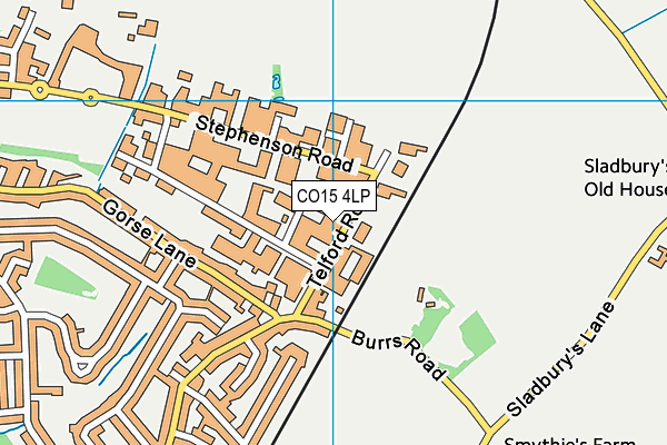 Charlies Gym (Closed) map (CO15 4LP) - OS VectorMap District (Ordnance Survey)