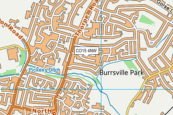 CO15 4NW map - OS VectorMap District (Ordnance Survey)