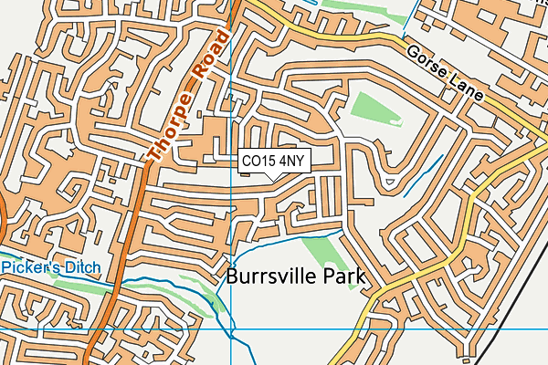 CO15 4NY map - OS VectorMap District (Ordnance Survey)