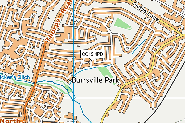 CO15 4PD map - OS VectorMap District (Ordnance Survey)