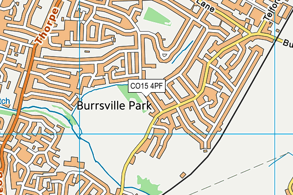 CO15 4PF map - OS VectorMap District (Ordnance Survey)