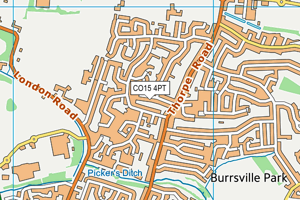 CO15 4PT map - OS VectorMap District (Ordnance Survey)
