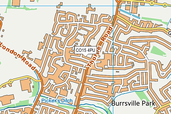 CO15 4PU map - OS VectorMap District (Ordnance Survey)