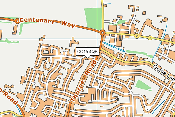 CO15 4QB map - OS VectorMap District (Ordnance Survey)