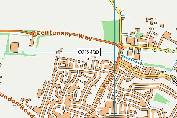 CO15 4QD map - OS VectorMap District (Ordnance Survey)