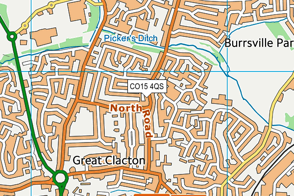 CO15 4QS map - OS VectorMap District (Ordnance Survey)