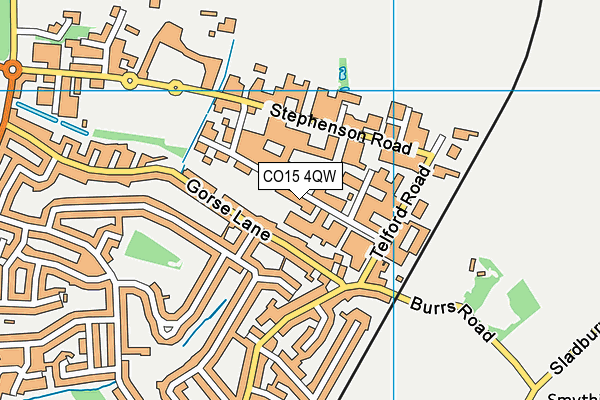 CO15 4QW map - OS VectorMap District (Ordnance Survey)
