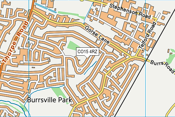CO15 4RZ map - OS VectorMap District (Ordnance Survey)
