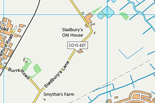 CO15 4ST map - OS VectorMap District (Ordnance Survey)