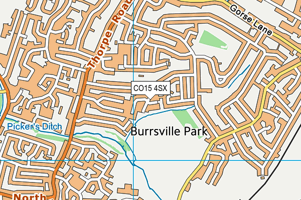 CO15 4SX map - OS VectorMap District (Ordnance Survey)