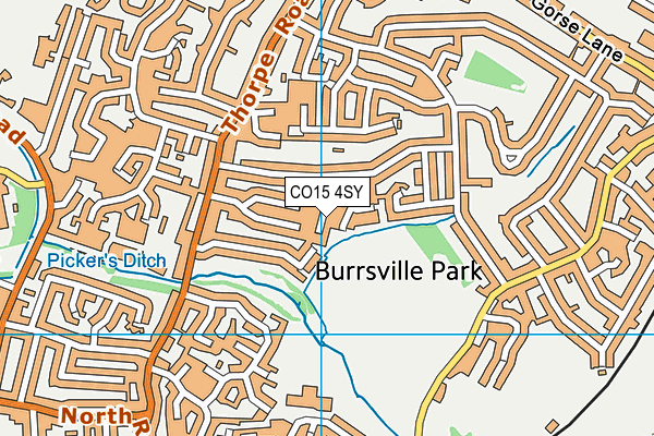 CO15 4SY map - OS VectorMap District (Ordnance Survey)