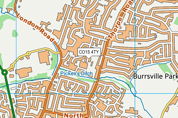 CO15 4TY map - OS VectorMap District (Ordnance Survey)