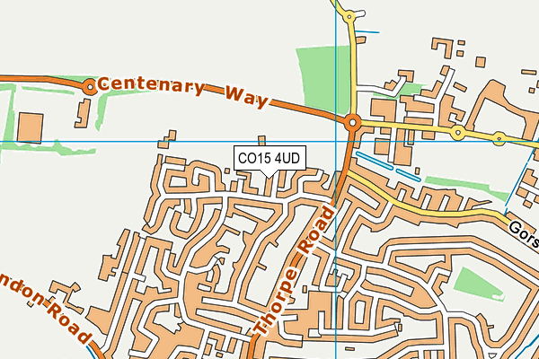 CO15 4UD map - OS VectorMap District (Ordnance Survey)