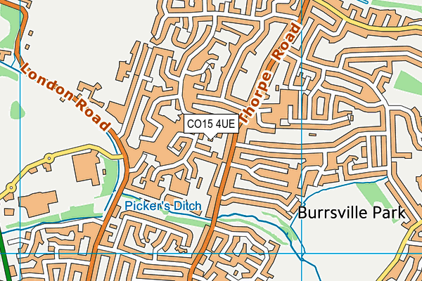 CO15 4UE map - OS VectorMap District (Ordnance Survey)