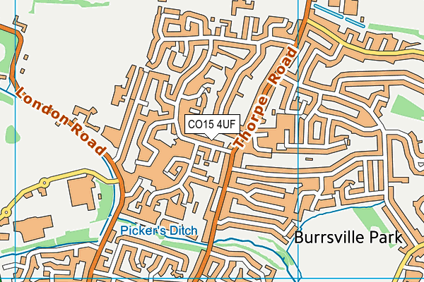 CO15 4UF map - OS VectorMap District (Ordnance Survey)