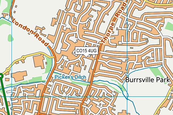 CO15 4UG map - OS VectorMap District (Ordnance Survey)