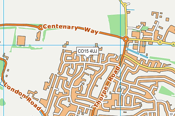 CO15 4UJ map - OS VectorMap District (Ordnance Survey)