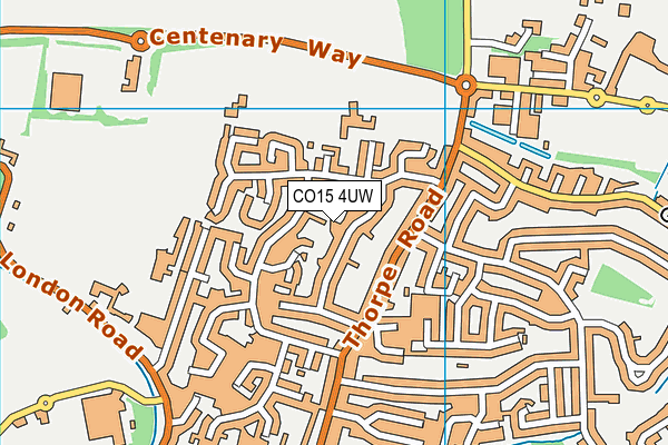 CO15 4UW map - OS VectorMap District (Ordnance Survey)