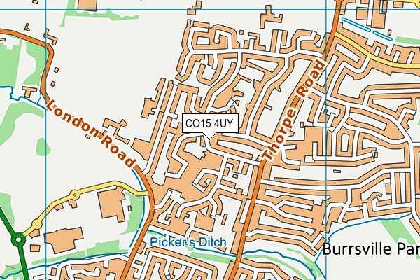 CO15 4UY map - OS VectorMap District (Ordnance Survey)