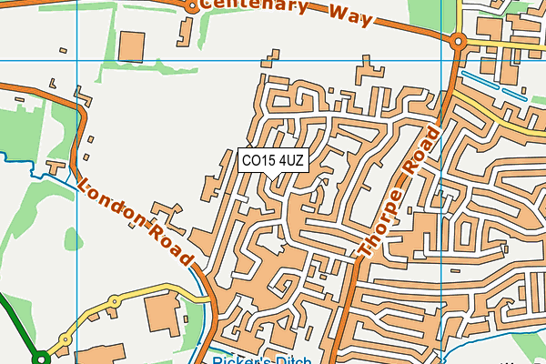 CO15 4UZ map - OS VectorMap District (Ordnance Survey)