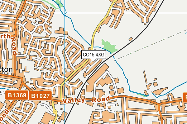 CO15 4XG map - OS VectorMap District (Ordnance Survey)