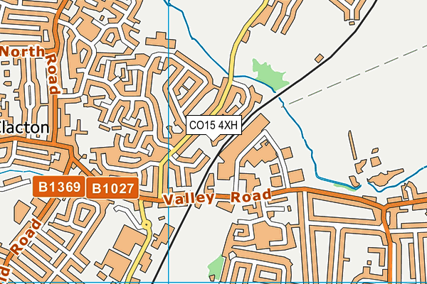 CO15 4XH map - OS VectorMap District (Ordnance Survey)